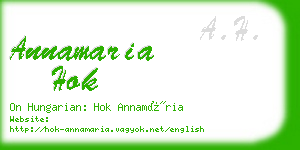 annamaria hok business card